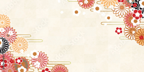 梅　和柄　ひな祭り　背景	