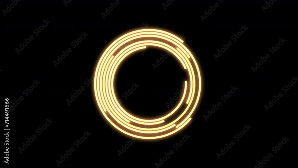 Arc Offset A Blinking Yellow Small VJ Loop Animation 03