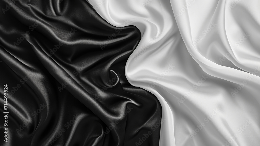 Black and White silk background