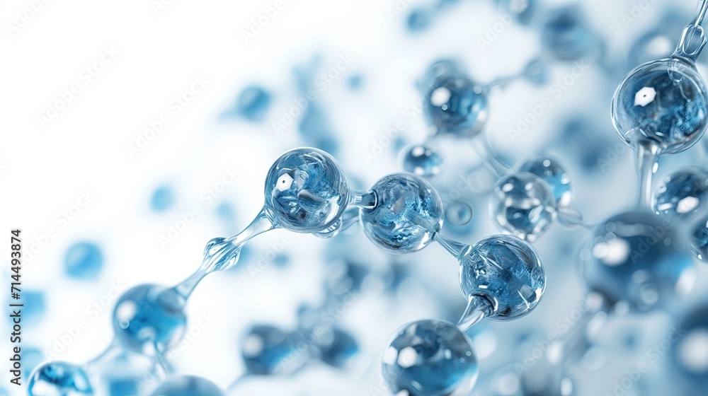Abstract connection molecules transparent hydrogen with white background. Abstract connection molecules transparent hydrogen with white background.