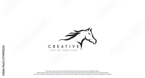 Beauty Horse Ranch Stable Stallion Logo design