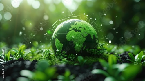 Environmental technology concept. Sustainable development goals. Saving the environment sustainable. Environment World Earth Day. photo