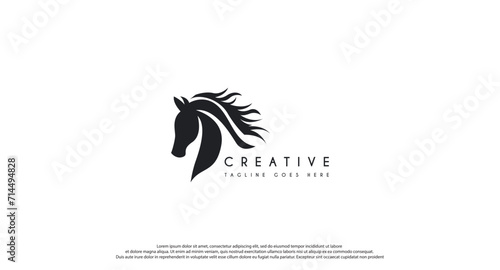 Beauty Horse Ranch Stable Stallion Logo design