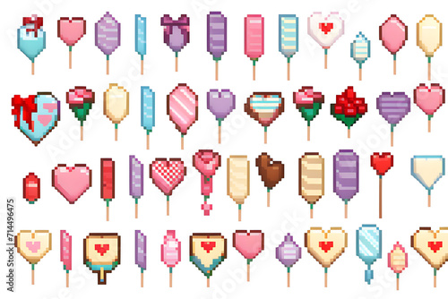 set of chocolates, candies, balloons 16