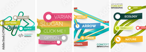 Set of infographics with line design icons. Vector illustration For Wallpaper, Banner, Background, Card, Book Illustration, landing page