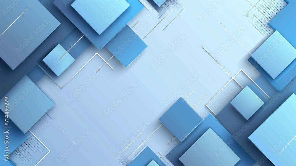 Fototapeta premium Bright Blue and Soft abstract rectangle background vector presentation design. PowerPoint and business background.
