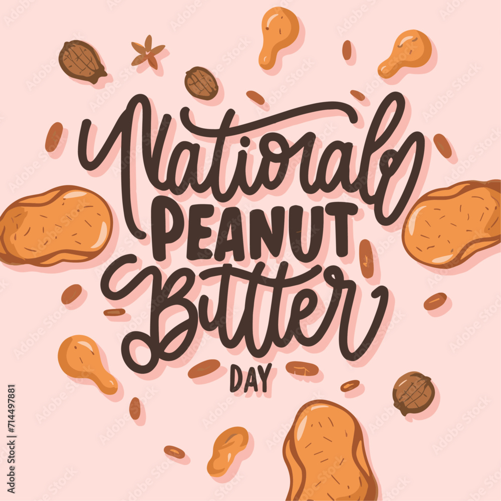 national  peanut butter day  typography, national  peanut butter day  lettering  , national  peanut butter day     