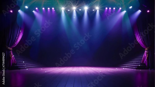 empty stage with spotlight
