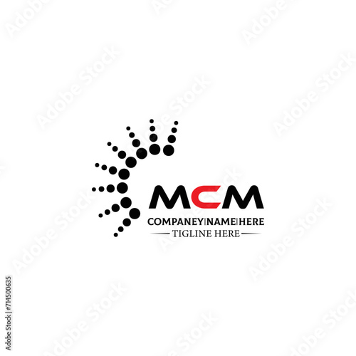 MCM logo. M C M design. White MCM letter. MCM, M C M letter logo design. Initial letter MCM linked circle uppercase monogram logo. M C M letter logo vector design. MCM letter logo design five style.