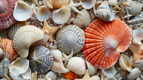 Coastal Treasures: Seashell Pieces, Sand Dollars, and Fragments of the Shore.