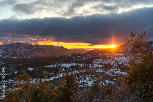 Beautiful sunset in Yosemite National Park