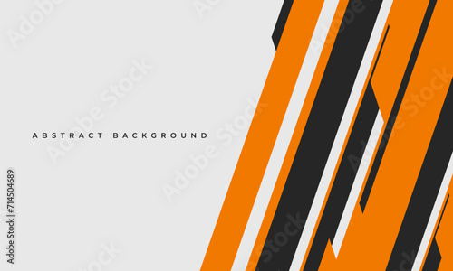 Technology abstract background with orange and black lines and shapes. Colored modern sporty bright futuristic horizontal abstract banner. Vector illustration EPS10.