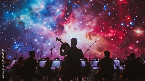 Celestial Symphony: Orchestra Conducting Fantasy with Dancing Auroras and Plasmas. A Spectacular Planetarium Soundtrack Release Concert, Bringing Soul-Shaking Waves of Live Art to Stellar Nurseries photo