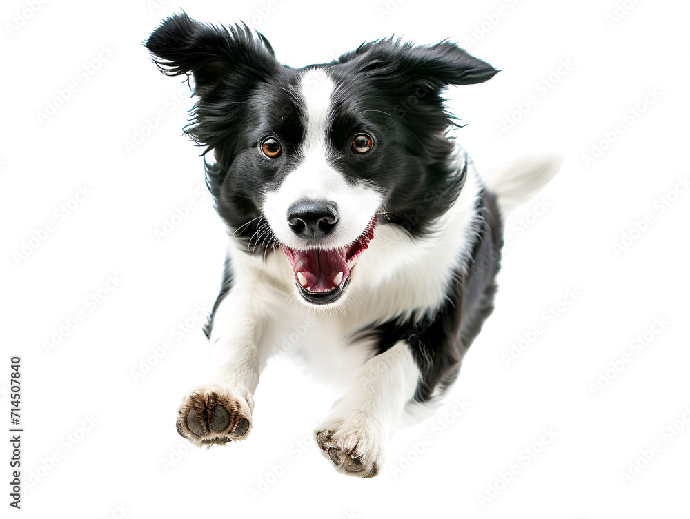 showcasing agility against a pristine white backdrop. Perfect for vibrant banners and ads, capturing the breed's active spirit and playful essence showcasing agility against a pristine white backdrop. Perfect for vibrant banners and ads, capturing the breed's active spirit and playful essence