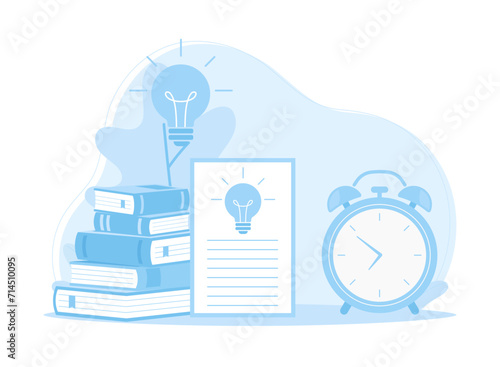 learning intelligence with fast time concept flat illustration