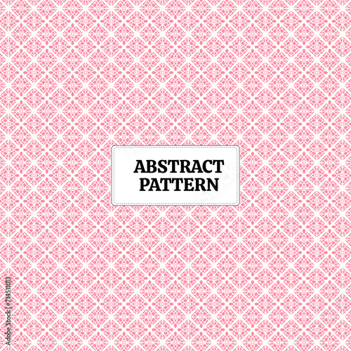 Pink and white geometric pattern with a white background. Perfect for feminine branding, textile design, stationery, and social media graphics. Adds a modern and elegant touch.