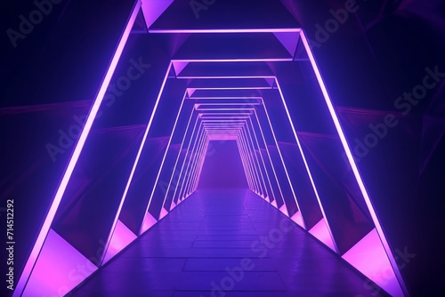 neon tunnel for intro | neon rainbow neon light background