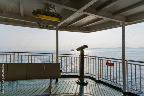 フェリー航海の船内風景(船上望遠鏡)と周辺風景
Scenery inside the ferry cruise (onboard telescope) and surrounding scenery
日本(春)
Japan (spring)
九州・(長崎県・熊本県)有明海
Kyushu/(Nagasaki Prefecture/Kumamoto Prefecture) Ariake Sea photo