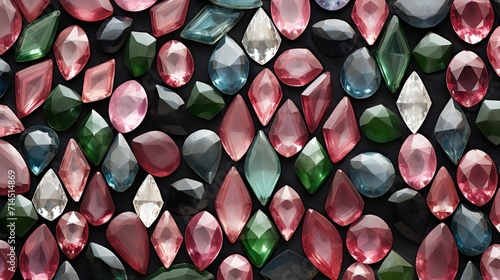 A grid of diamonds in shades of pink and green photo