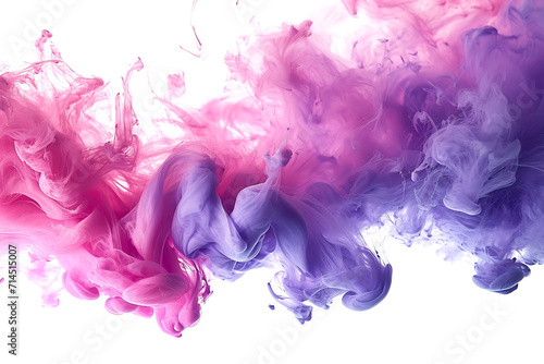 Purple and pink ink in water. Abstract background for design.