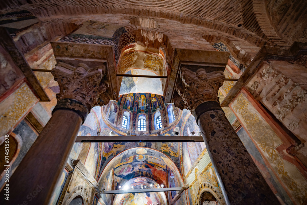Iglesia ortodoxa de san Salvador de Chora Estambul Turquía - obrazy, fototapety, plakaty 