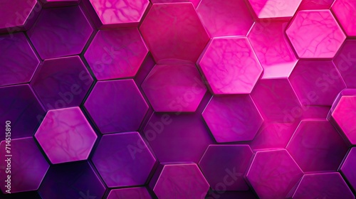 A hexagonal pattern with shades of purple and pink