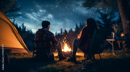 Starry Serenade: A Romantic Night of Camping Bliss