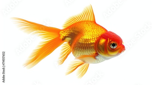 goldfish on isolated white background.