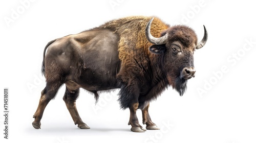 buffalo on isolated white background.