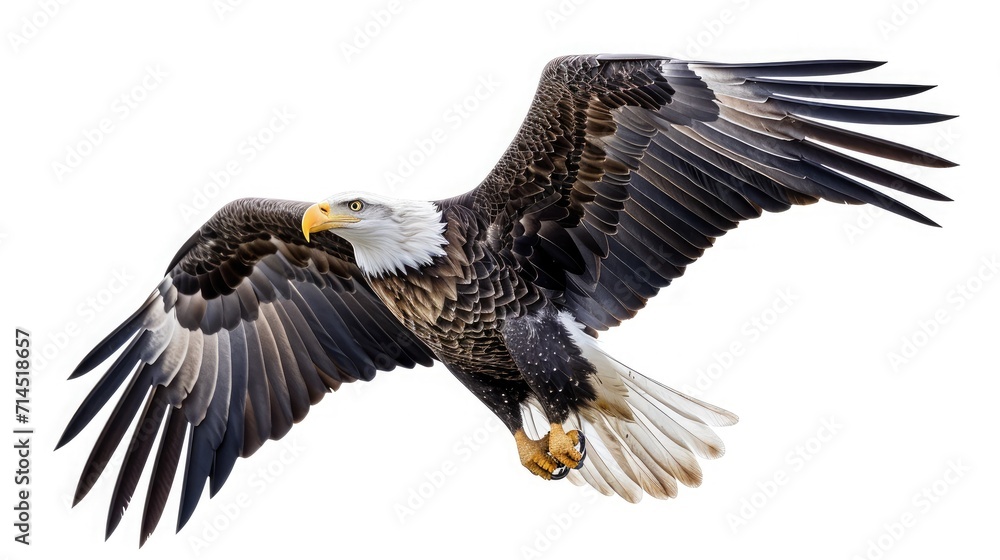 Fototapeta premium eagle on isolated white background.