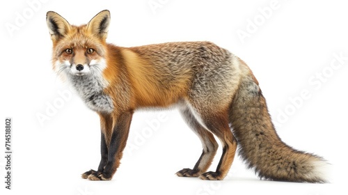 fox on isolated white background.