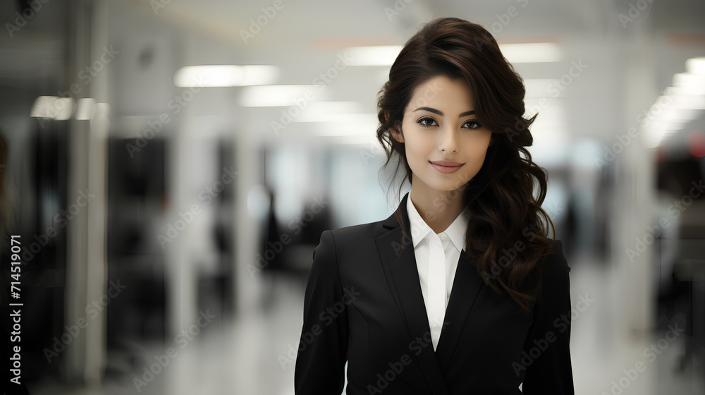 Smiling and confident Asian female business executive - team leader - close-up shot - low angle shot Smiling and confident Asian female business executive - team leader - close-up shot - low angle shot