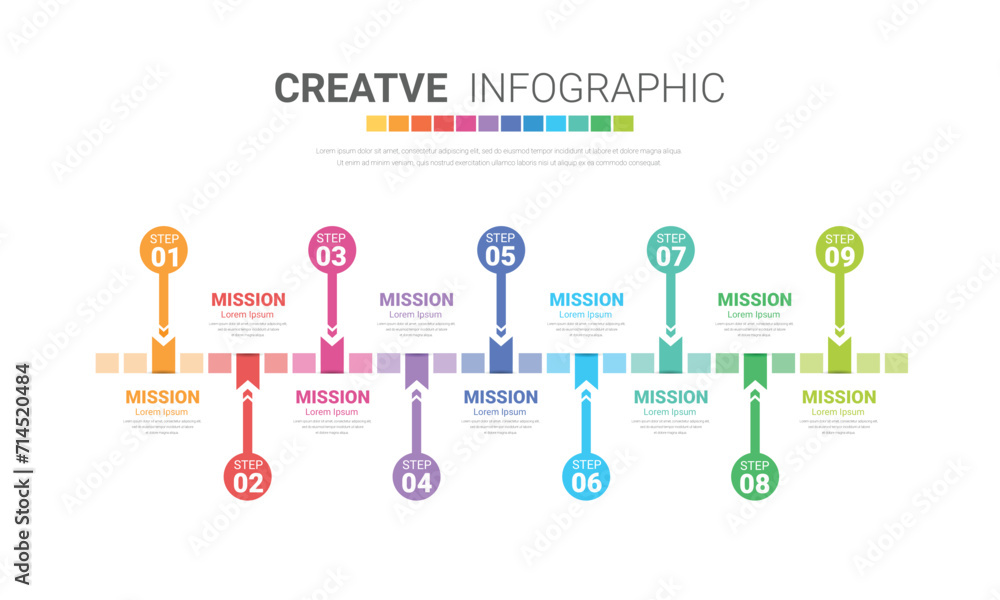 Vector Infographic label design with icons and 8 options or steps. Infographics for business concept. Can be used for presentations banner, workflow layout. - obrazy, fototapety, plakaty 