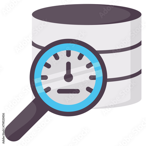 database performance flat vector icon