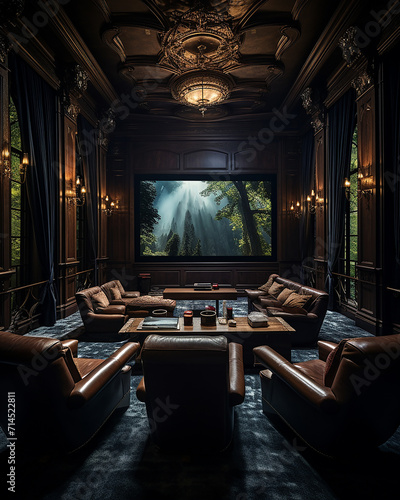 Wallpaper Mural An_exquisite_image_depicting_a_lavish_home_cinema_setup Torontodigital.ca