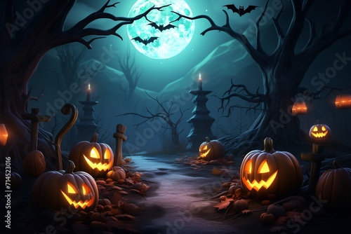 High quality cartoon Halloween banner