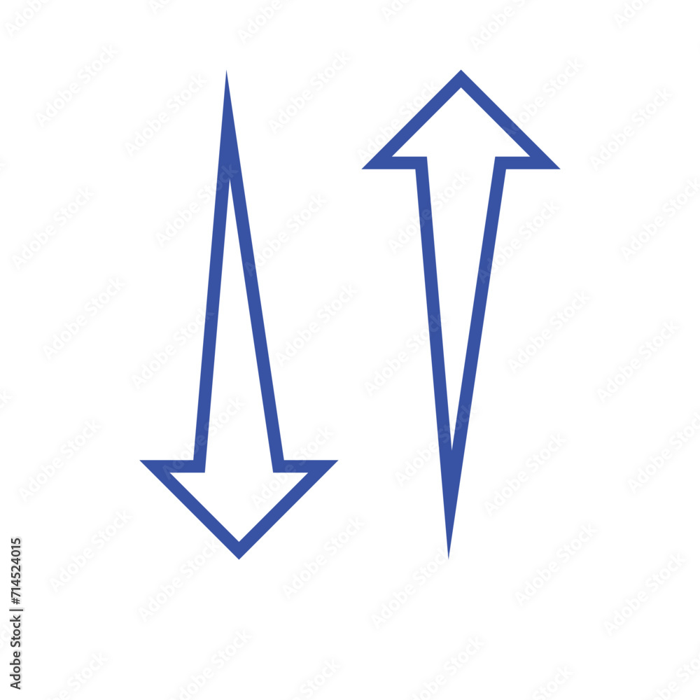 Up and down arrow flat style. Vector illustration icon isolated on white background 2 5 1 1