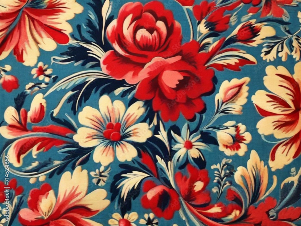 seamless floral background Ai generative seamless floral background Ai generative