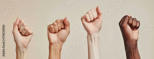 fist up, AI generated photo
