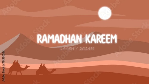 Wallpaper Mural Ramadan template design with sky, moon and desert views, vector design of Ramadan greeting banner design, muslim, with light gradient. Torontodigital.ca