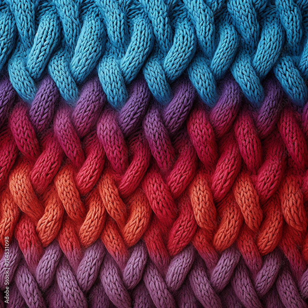 Background texture of a knitted pattern of multi-colored wool. Background texture of a knitted pattern of multi-colored wool.