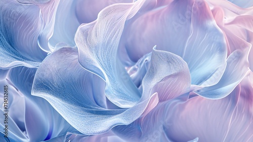 Orchid petals with icy veins, emphasizing winter's patterns, adorned with cold snowflakes.