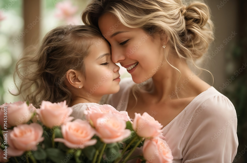 portrait of a mother and child portrait of a mother and child