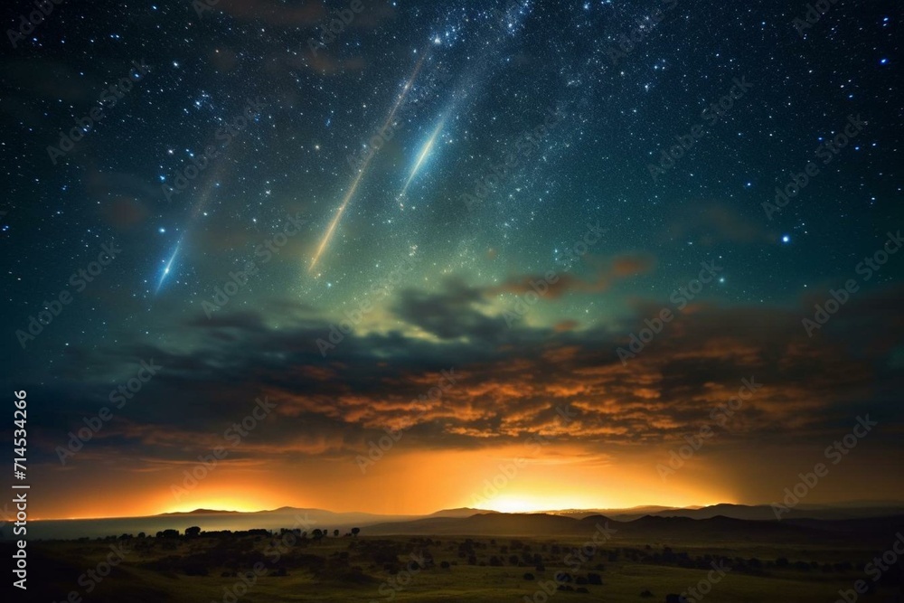 Breathtaking celestial lights dancing across dark sky. Generative AI