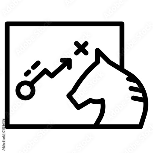 strategy modern line style icon