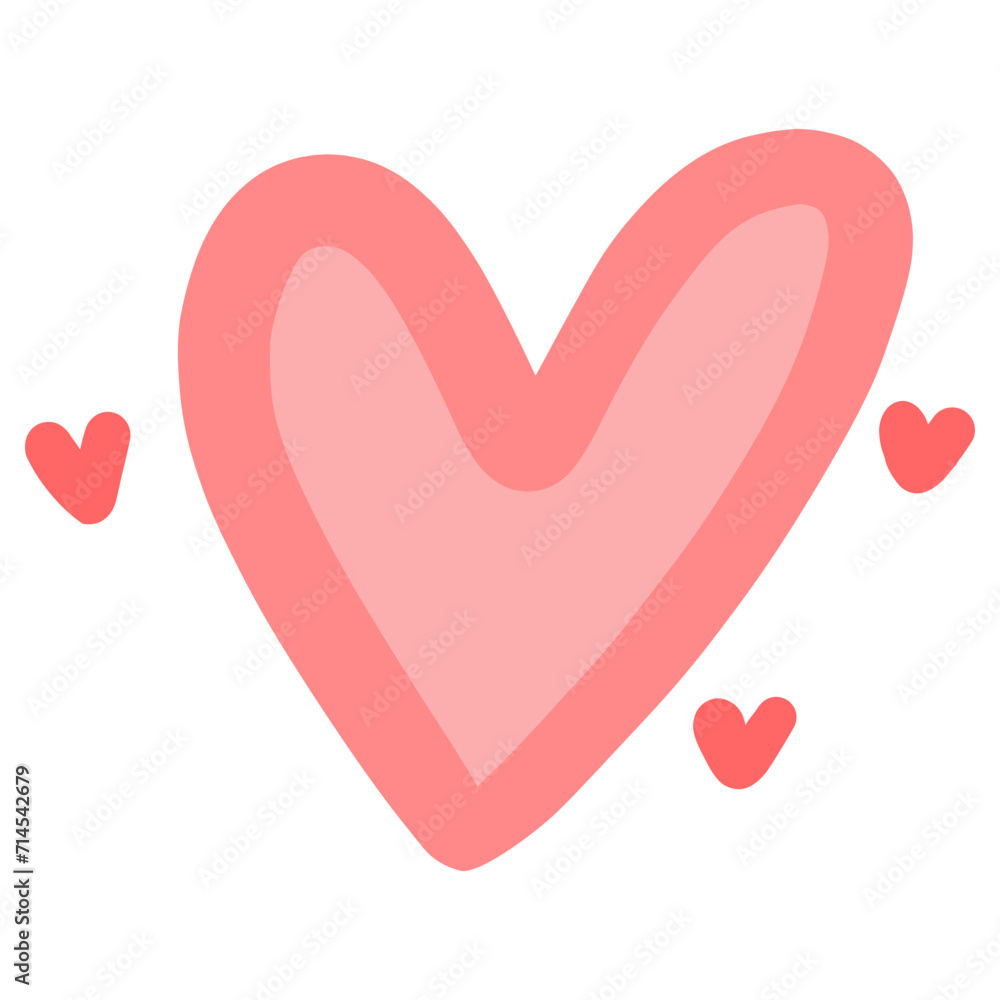Hearts Flat Icon Vector Illustration 