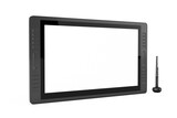 Big Size of Digital Graphics Drawing Tablet Monitor with Pen and Blank Screen for Your Design. 3d Rendering