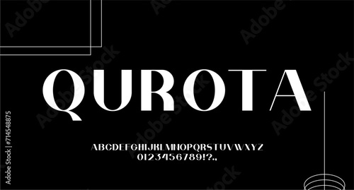 QUROTA FONT VECTOR DISPLAY UPPERCASE ELEGANCE EDITABLE