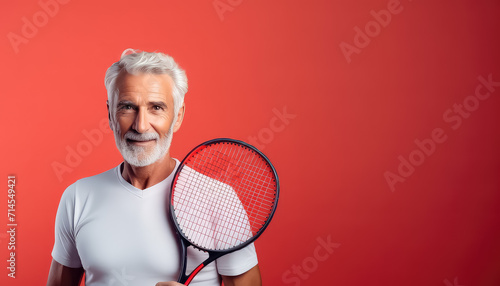 Senior athlete tennis player grey-haired © terra.incognita