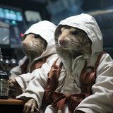 Capybara_in_a_scientists_robe_in_the_laser_lab